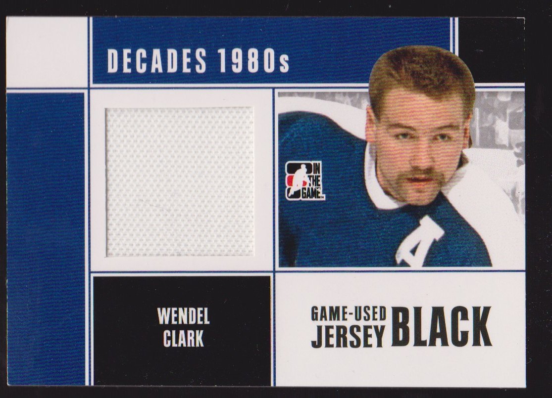 2010-11 ITG Decades 1980s Jerseys Black #M26 Wendel Clark (image for) 2010-11 ITG Decades 1980s Jerseys Black #M26 Wendel Clark